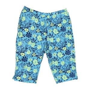 Y2K Floral Plus Size Capris Size 40